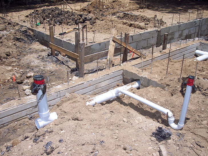 pipa, semen, Yayasan, bangunan, konstruksi, beton, Belize