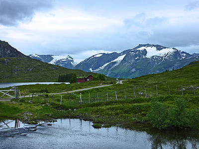 hegyek, Norvégia, Skandinávia, táj