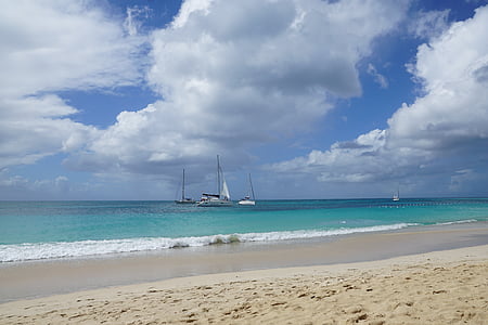 Antigua, Karibi, plaža, more, oceana, plava