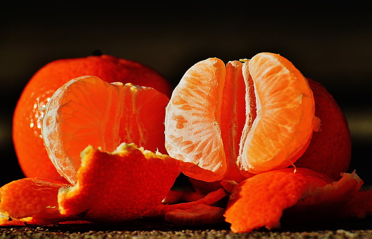 mandariner, frukt, sitrusfrukter, sunn, vitaminer, spise, oransje