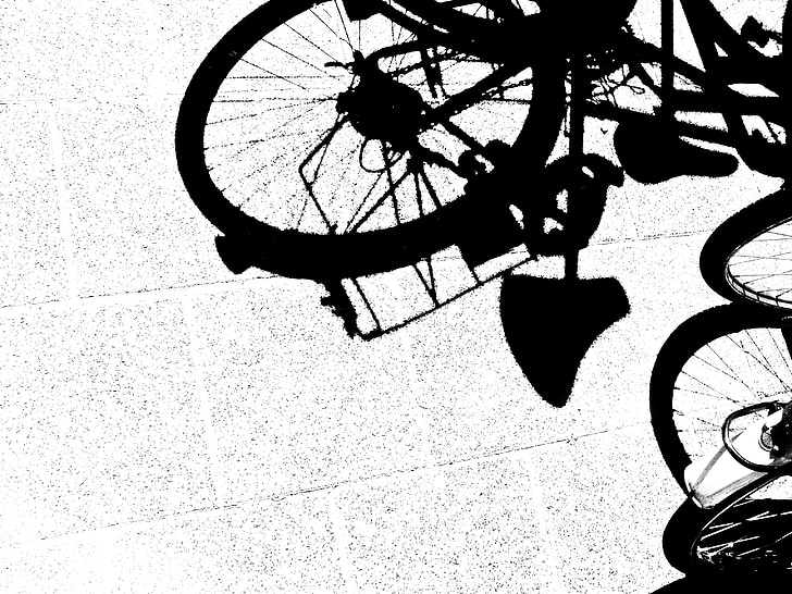 bicicleta, bicicletes, ombra, carrer, Amsterdam, recreació, cicle
