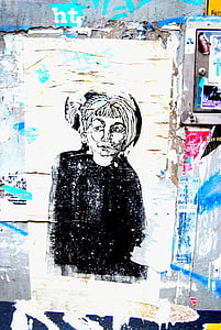Graffiti, gatekunst, Hamburg, sjablong, spray, Urban kunst