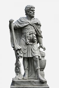 мужчины, Роман, Статуя, изолированный фон, деталь, вырез, скульптура