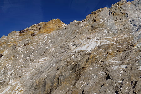 祖格峰, 山, 徒步旅行, 爬上, 蒂罗尔, 白云岩, 山脉
