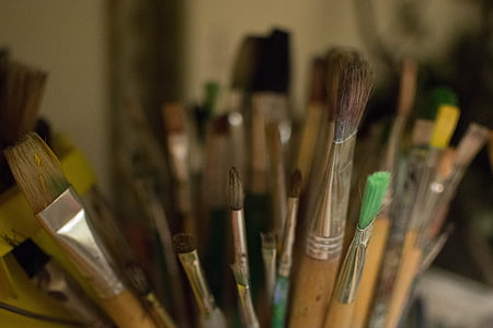 pensel, maling, artist, maleren, kunst, farge, kreativitet