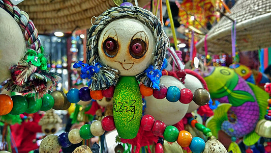 doll, color, market, handmade, wood, asia, toys