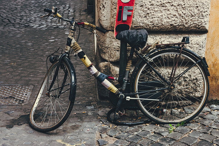 vélo, Retro, cassé, vieux, nostalgie, Vintage, roue