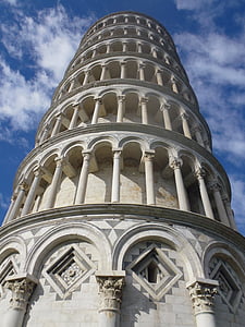 Piza, Portretų Italija, kelionės, bokštas, kultūra, orientyras, pasvirusi tiesiai