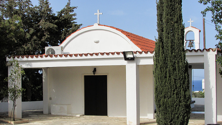 kyrkan, klocktornet, tak, arkitektur, religion, ortodoxa, Cypern