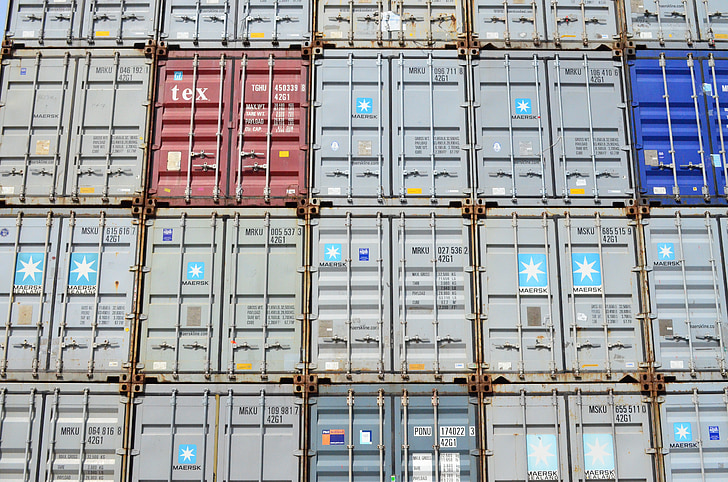 container, cutie, perete, marketing hub, port, transport marfă, container de marfă