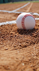 Baseball, lopta, štrk, Baseball - guľa, Šport, Baseball - Športové, Baseball diamant