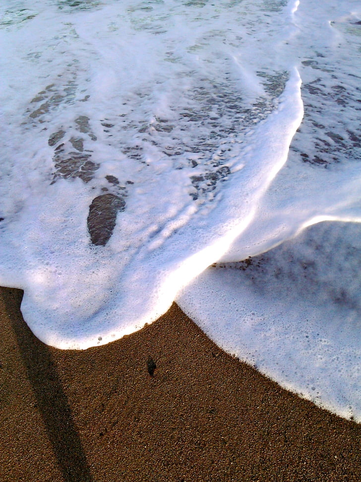 gelombang, pasir, Pantai, air, Costa, pantai pasir, alam