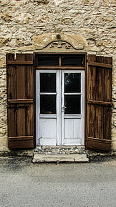 Ciprus, Xylotymbou, régi ház, építészet, ajtó, külső, ablak