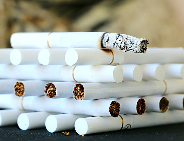 cigarret, fumar, cendra, hàbit, la dependència de, danys, tabac