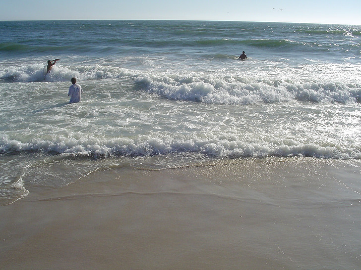 Beach, California, napsütés, nap, homok