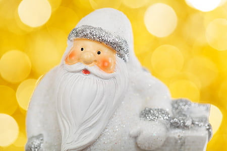 Santa claus, jul, skæg, fest, december, festlig, hvid