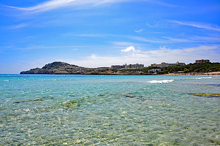 Cala agulla, Mallorca, Balearene, Spania, sjøen, krystallklart, vann