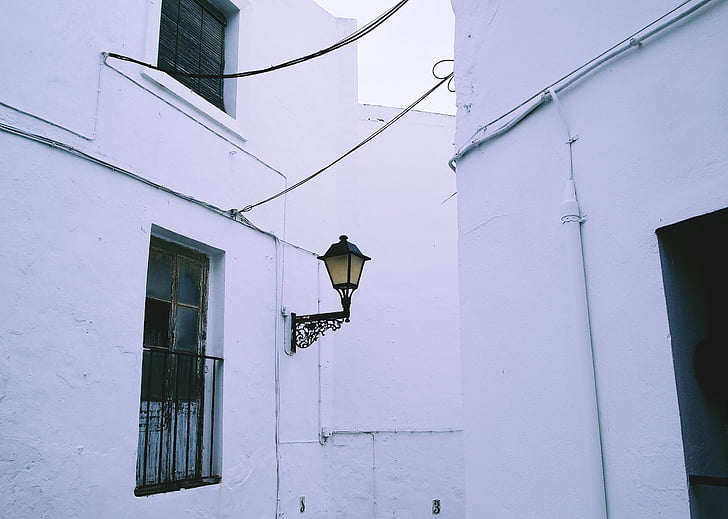 City, by, Spanien, hvid, Street, Urban, bygning