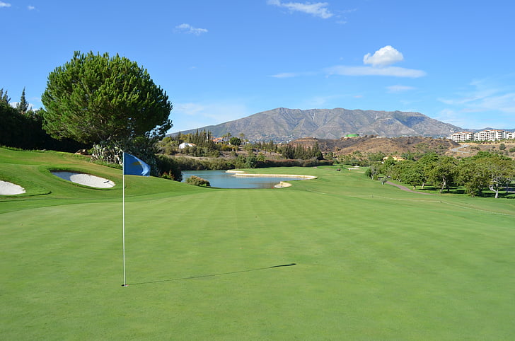 Golf, Spanien, Santana, Golfbane, Sport, græs, putting green