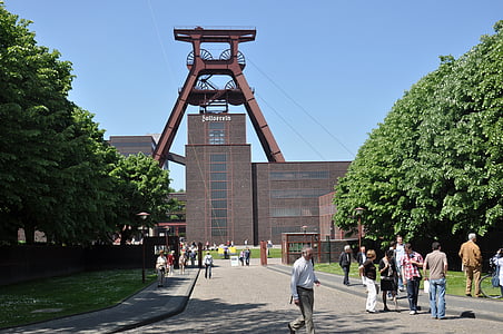 Bill, pramonės, headframe, akmens anglis, sunkioji pramonė, Šiaurės Reino Vestfalijos, Zeche zollverein