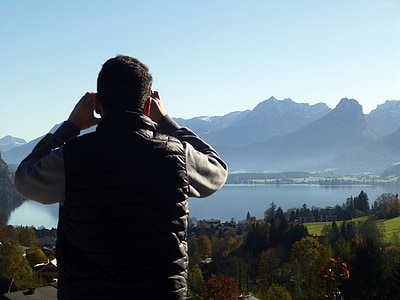 turist, Europa, semester, ta foto, Alperna, Österrike, resor