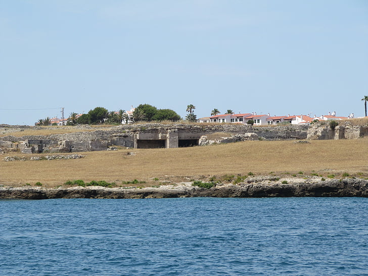 greece, ruins, sea, calm