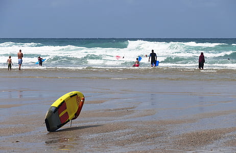 stranden, surfbräda, Surf, surfing, styrelsen, sommar, idrott