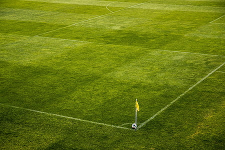 топката, стадион, рог, ъгъл, Korner, флаг, футбол