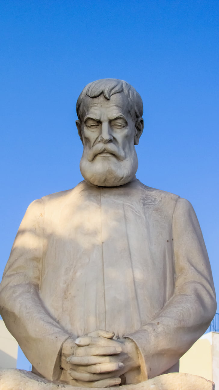 Alexandros papadiamantis, Autors, rakstnieks, Grieķu, Tēlniecība, statuja, Grieķija