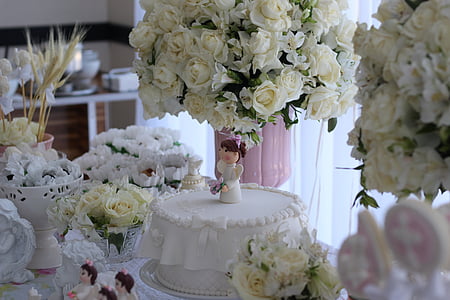 fiori, torta, preghiera, fiore, benedizione, decorazione, comunione