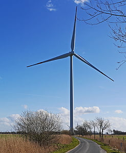 Lane, Windrad, hervorragende, flaches land, Ostfriesland, Windkraft, Windenergie