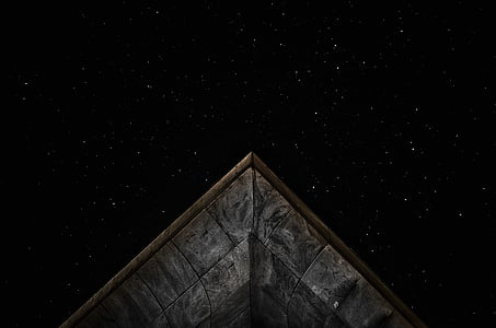 triangulära, Arch, Sky, stjärnigt, natthimlen, natt, mörka