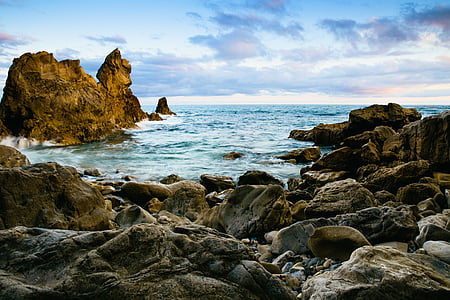 telo, vody, v blízkosti zariadenia:, Rock, Foto, Príroda, pobrežie