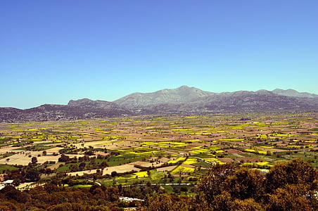Grecia, peisaje, Creta, agricultura, ferma, câmp, scena rurale