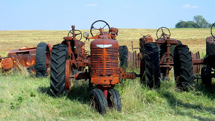 tracteur, ferme, rural, matériel, agricole, agriculteur, culture