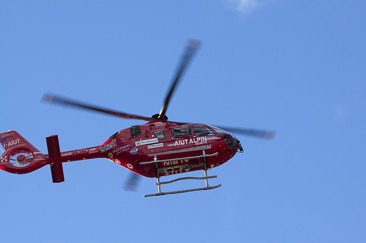 helikopter, redding, reddingsdienst in de bergen, gebruik, vliegen, Air rescue, vervoer