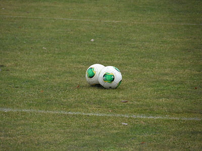ボール, ピッチ, サッカー, 一致します。, トレーニング, スパーリング, サッカー ボール