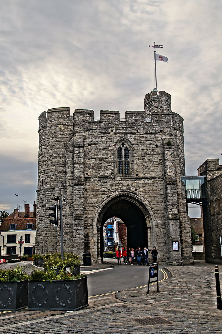 Westgate, Canterbury, történelmi, Királyság, Landmark, építészet, Kent