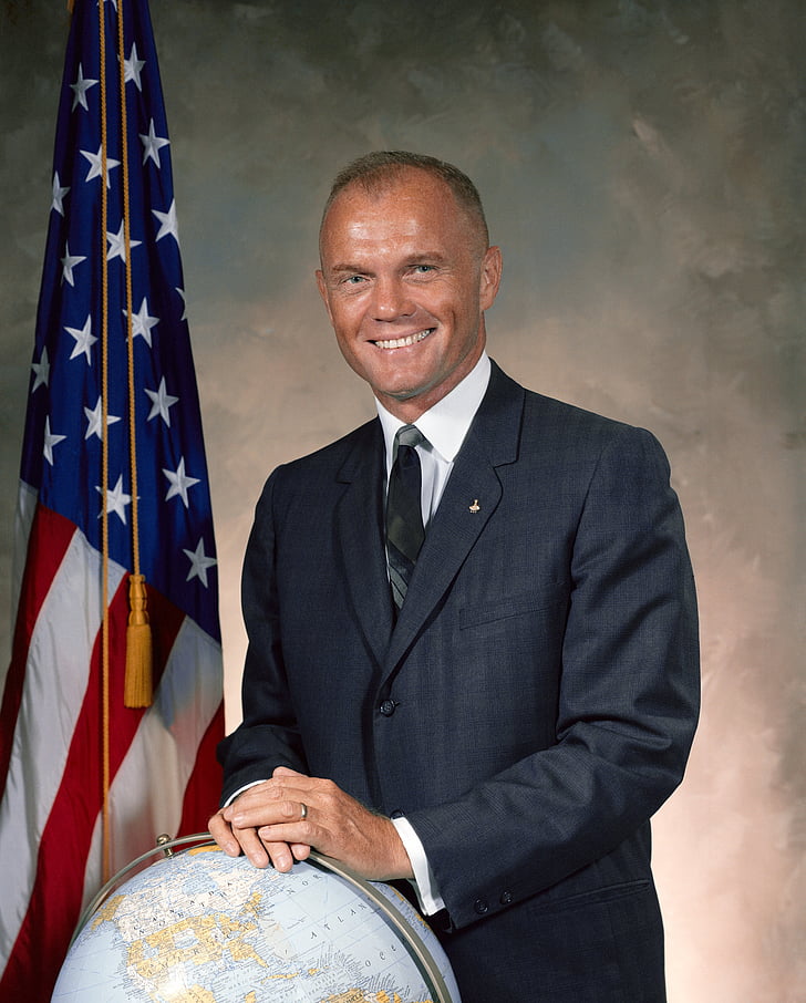 John herschel glenn jr, aviador americano, engenheiro, astronauta, Senador dos Estados Unidos, Ohio, amizade 7
