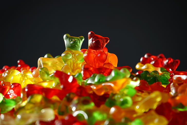 gummibärchen, gummi bears, fruit gums, bear, sweetness, colorful, color