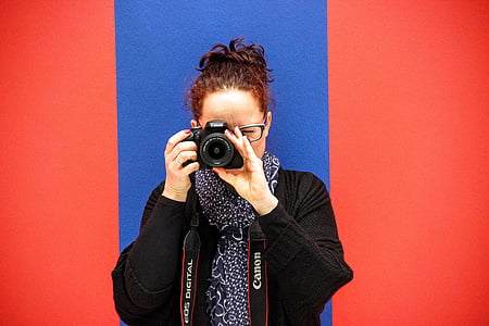 Kobieta, fotograf, Zdjęcie, tło, tapeta, osoba, obiektyw