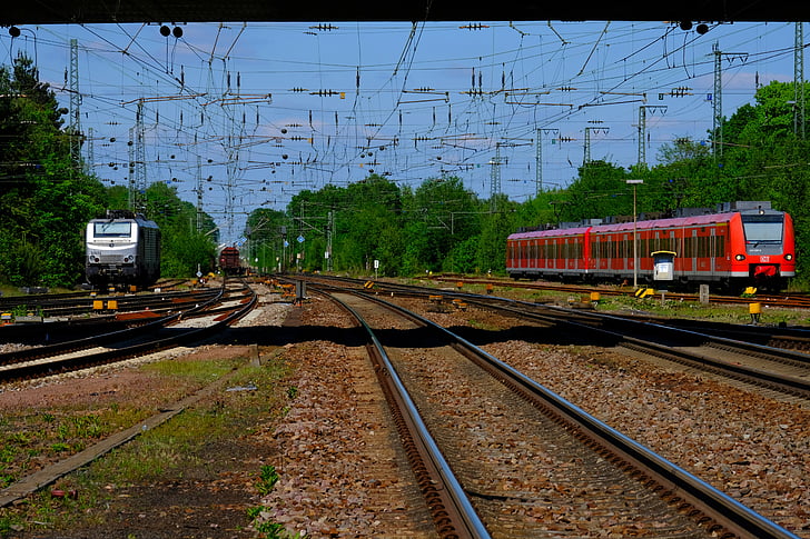 σιδηροδρομικού συστήματος, σιδηροδρομικές γραμμές, φαινόταν, σιδηροδρόμων, ταξίδια, τρένο, κυκλοφορίας