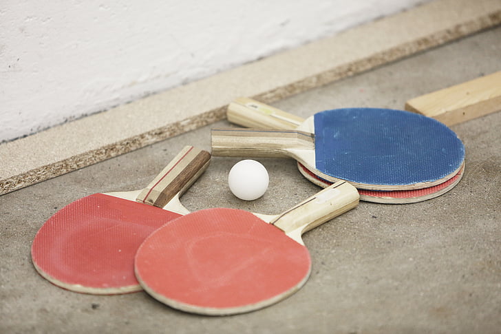 labda, játék, ping pong, ütők, sport, asztalitenisz