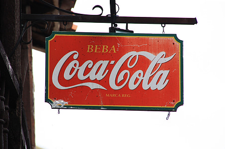 poster, Coca cola, reclame, advertentie