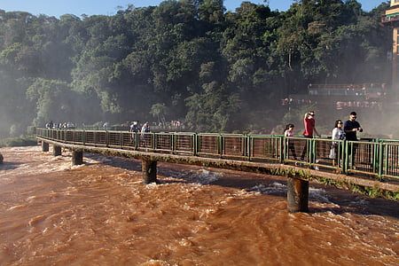 pista, Iguazu Falls, cascade, Brasil, apa, Sud, America