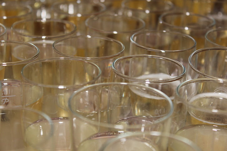 čaše za šampanjac, šampanjac, naočale, staklo