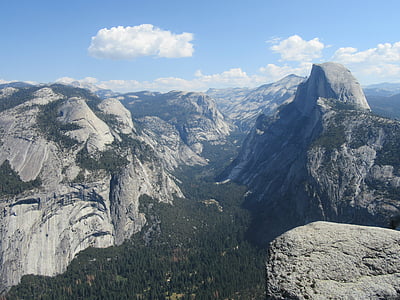 Yosemite, krajina, Hora, Národní, parku, Amerika, žula