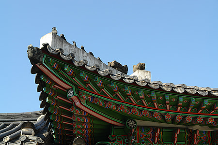 dakpan, Republiek korea, traditionele, verboden stad, huizen, bouw, Koreaans