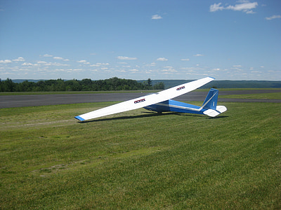 glider, flying, flight, airfield