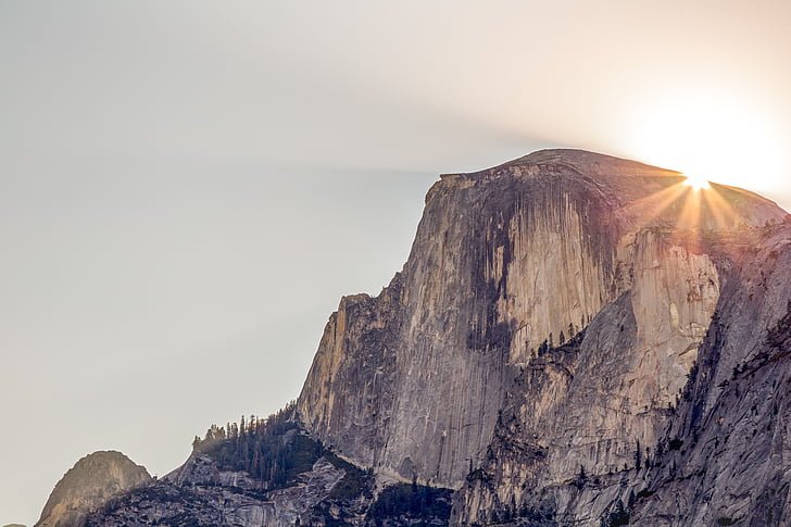 cliff, daylight, evening, geology, half dome, landscape, mountain